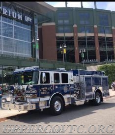 E-852 2017 Pierce Enforcer. 1500 GPM pump, 1000 gal. tank